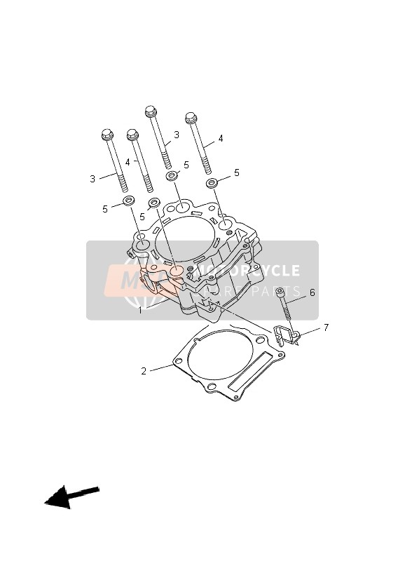 Yamaha XT660R 2010 Cylinder for a 2010 Yamaha XT660R