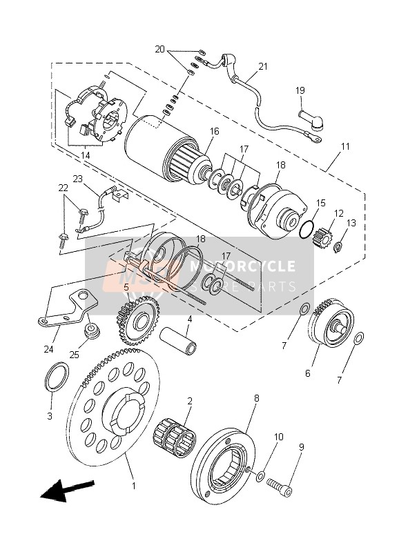 Yamaha XT660R 2010 Starter Clutch for a 2010 Yamaha XT660R