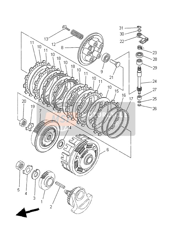 Yamaha XT660R 2010 Embrayage pour un 2010 Yamaha XT660R