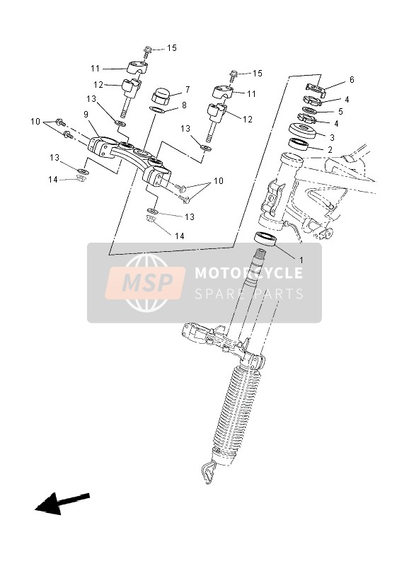 Yamaha XT660Z TENERE 2010 Steering for a 2010 Yamaha XT660Z TENERE