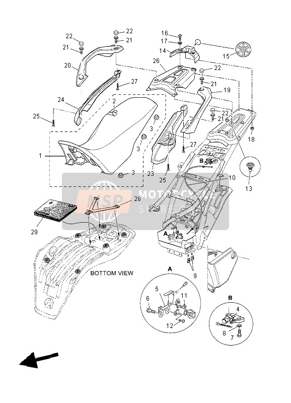 Yamaha XT660Z TENERE 2010 Seat for a 2010 Yamaha XT660Z TENERE