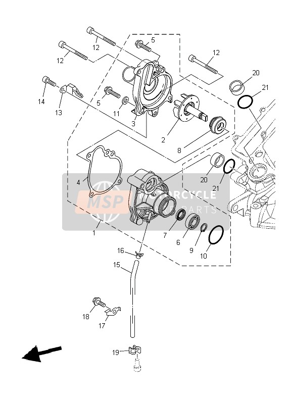 Yamaha XT1200Z 2010 Water Pump for a 2010 Yamaha XT1200Z