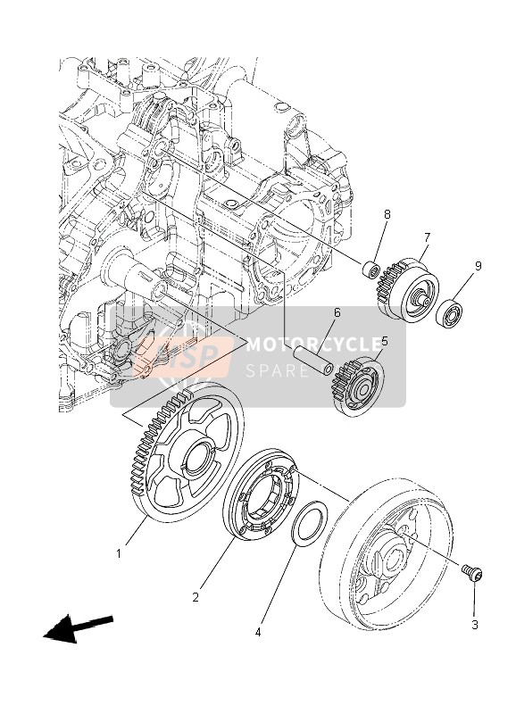 23P156500000, Zwischenradeinheit, Yamaha, 0