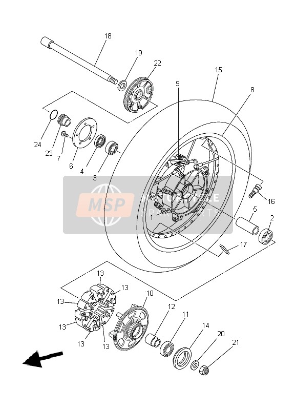 23P253170000, Spacer, Lager, Yamaha, 0