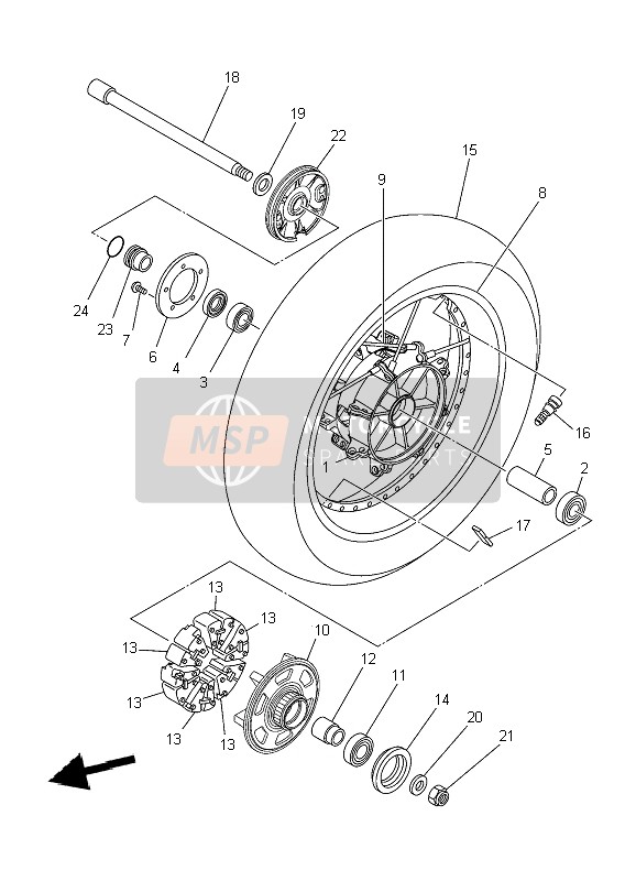 Yamaha XT1200Z 2010 Rear Wheel for a 2010 Yamaha XT1200Z