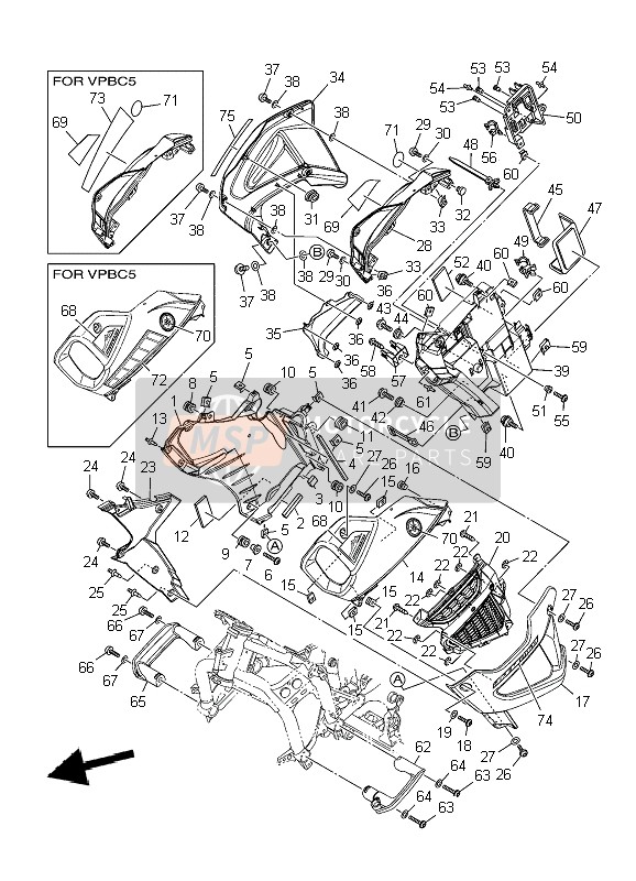 23P2137U0000, Luftfuhrung 1, Yamaha, 2