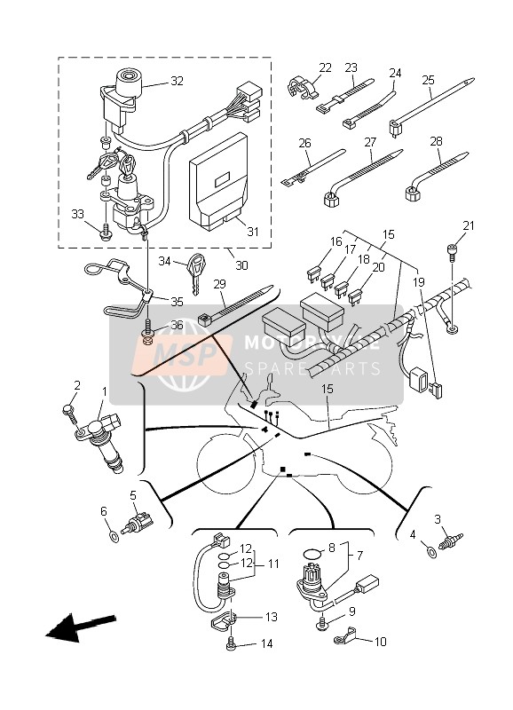 23P8255P0000, Immobilizer. Unit Comp., Yamaha, 1