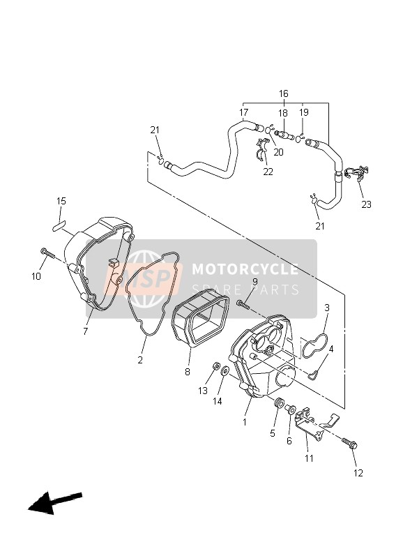 Yamaha XVS950A 2010 Intake 2 for a 2010 Yamaha XVS950A