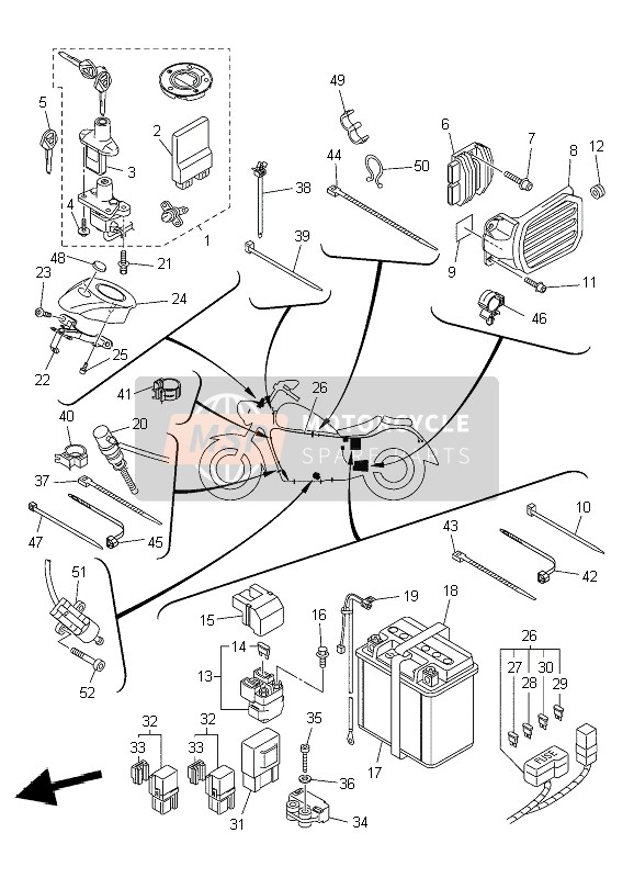 3D82341B0000, Emblem, Yamaha, 1