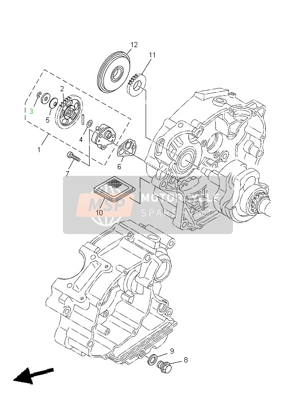 Yamaha YBR125ED 2010 Oil Pump for a 2010 Yamaha YBR125ED