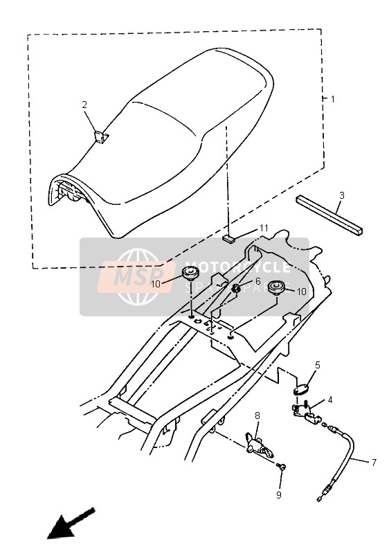 Yamaha XJ600S 1999 Asiento para un 1999 Yamaha XJ600S