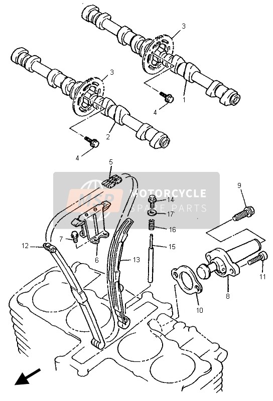 Yamaha XJR1300 1999 Arbre À Cames & Chaîne pour un 1999 Yamaha XJR1300