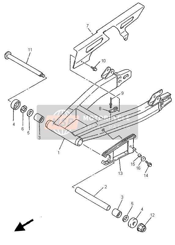 Yamaha XJR1300 1999 Rear Arm & Suspension for a 1999 Yamaha XJR1300