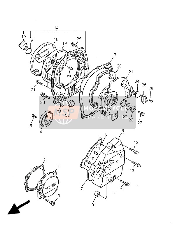 90105060A100, Boulon,  Avec Rondell, Yamaha, 1