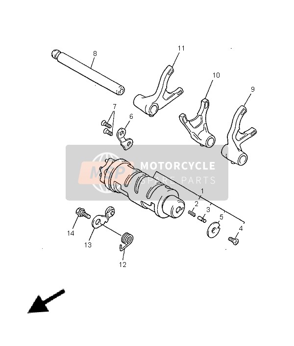 Yamaha XJR1300SP 1999 Shift Cam & Fork for a 1999 Yamaha XJR1300SP