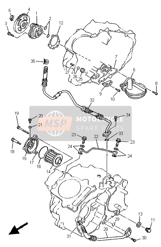 Yamaha XT600E 1999 Oil Pump for a 1999 Yamaha XT600E