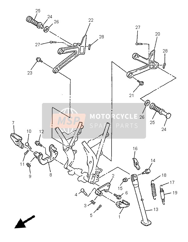 4PT2741L0000, Etrier 4, Yamaha, 1