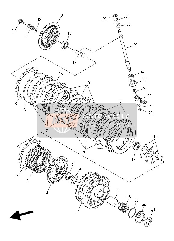 Yamaha YZF-R1 2010 Clutch for a 2010 Yamaha YZF-R1