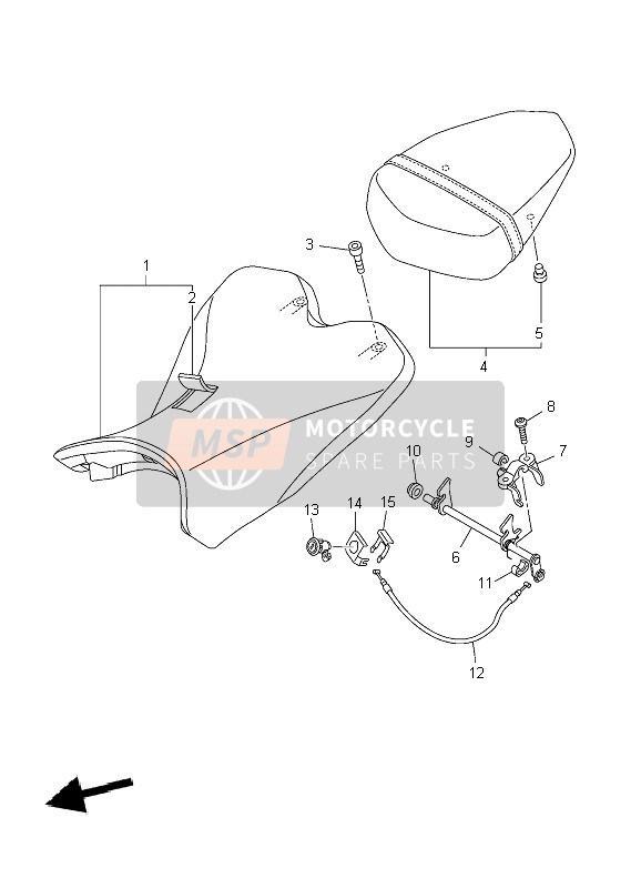 Yamaha YZF-R1 2010 Seat for a 2010 Yamaha YZF-R1