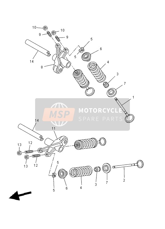 Yamaha YZF-R125 2010 VENTIL für ein 2010 Yamaha YZF-R125