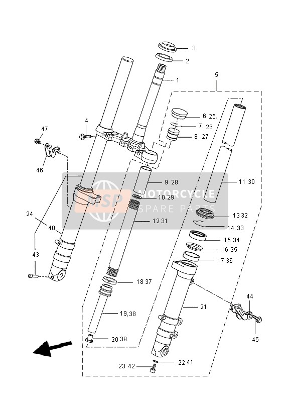 Yamaha YZF-R125 2010 Front Fork for a 2010 Yamaha YZF-R125