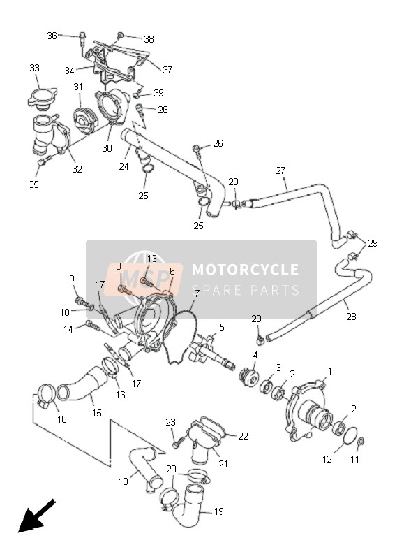 Yamaha FJR1300A 2011 Pompa dell'acqua per un 2011 Yamaha FJR1300A