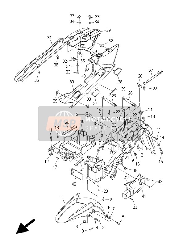 Yamaha FJR1300A 2011 Fender for a 2011 Yamaha FJR1300A