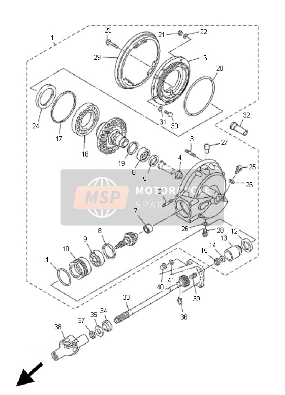 Yamaha FJR1300A 2011 Arbre de transmission pour un 2011 Yamaha FJR1300A