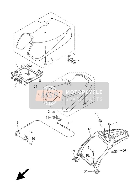 Yamaha FJR1300A 2011 Posto A Sedere per un 2011 Yamaha FJR1300A