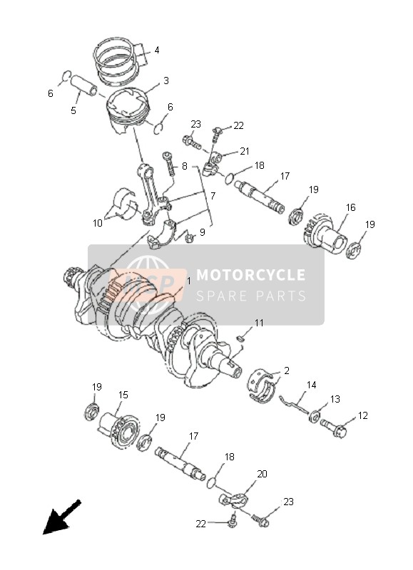 Yamaha FJR1300AS 2011 Cigüeñal & Pistón para un 2011 Yamaha FJR1300AS