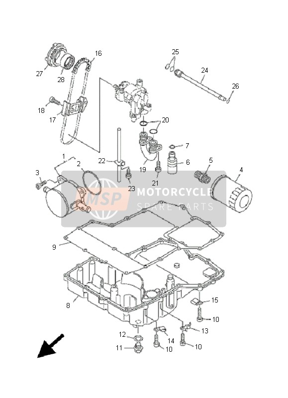 Yamaha FJR1300AS 2011 Oil Cooler for a 2011 Yamaha FJR1300AS