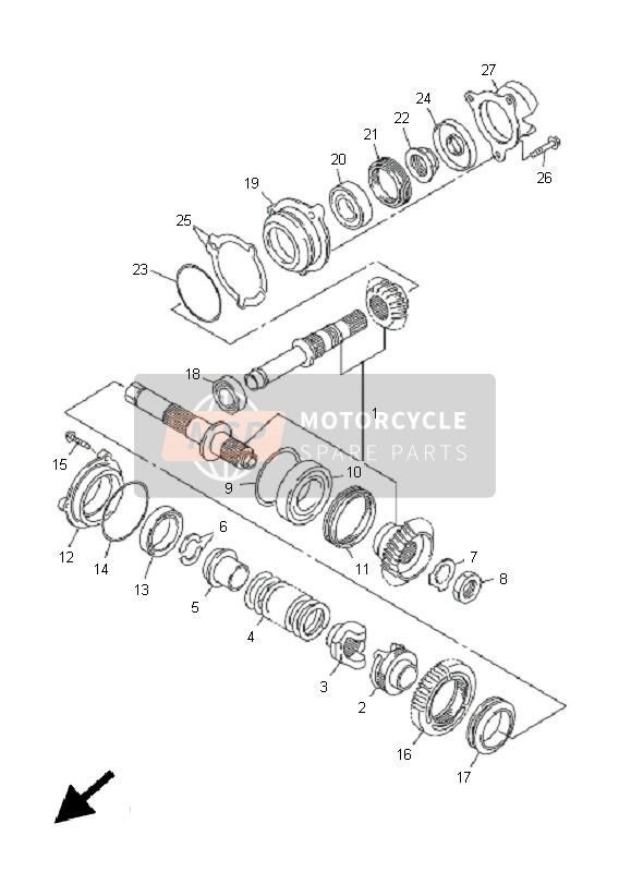 Yamaha FJR1300AS 2011 Middle Drive Gear for a 2011 Yamaha FJR1300AS