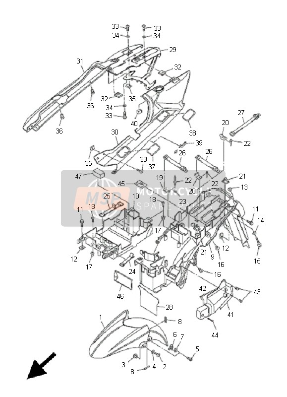 Yamaha FJR1300AS 2011 Fender for a 2011 Yamaha FJR1300AS