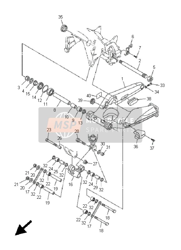 Yamaha FJR1300AS 2011 Rear Arm for a 2011 Yamaha FJR1300AS