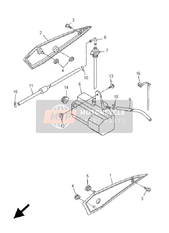 Yamaha FZ1-N FAZER 2011 Side Cover for a 2011 Yamaha FZ1-N FAZER