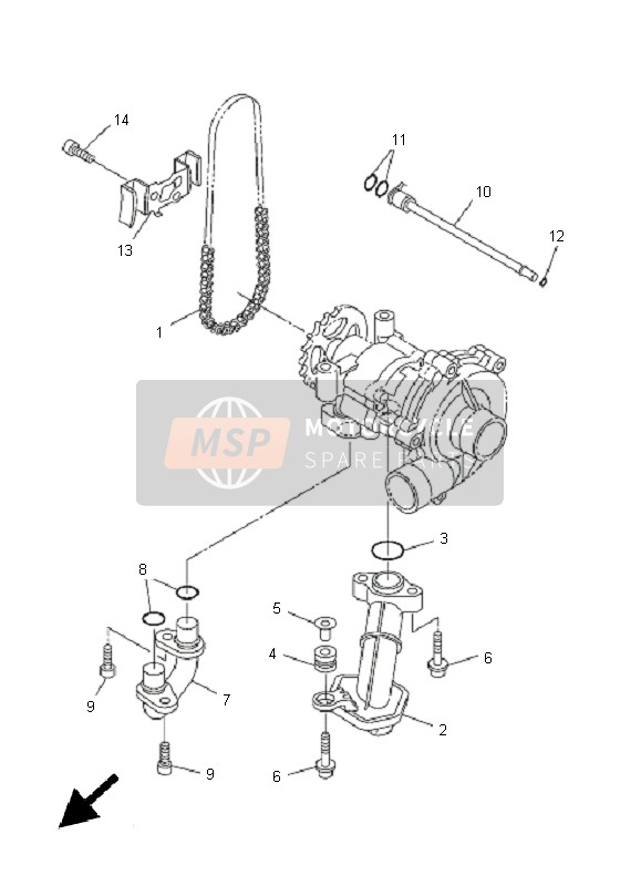 Yamaha FZ1-NA FAZER 2011 Pompa dell'olio per un 2011 Yamaha FZ1-NA FAZER