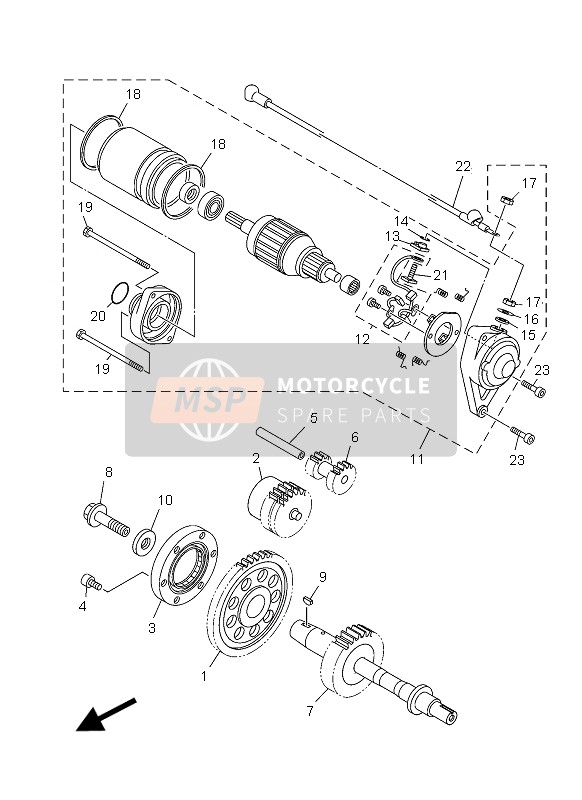 Yamaha XV1900A 2012 Starter for a 2012 Yamaha XV1900A