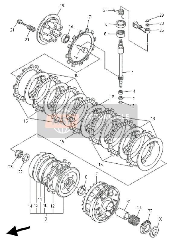 Yamaha FZ1-S FAZER 2011 Embrague para un 2011 Yamaha FZ1-S FAZER