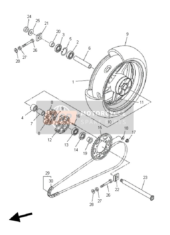 Roue arrière