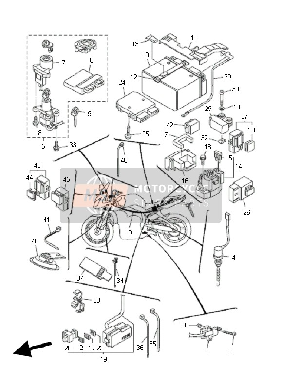 1CA825900000, Wire Harness Assy, Yamaha, 0