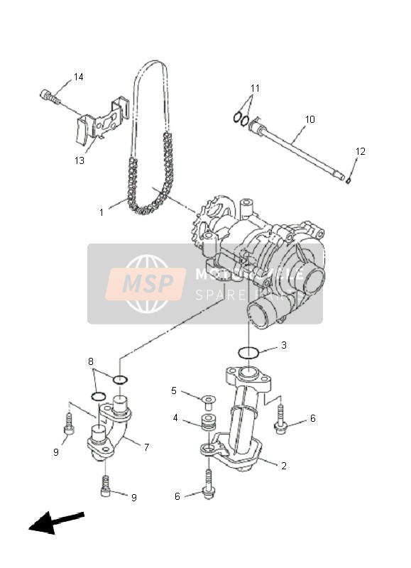 Yamaha FZ8-N 2011 ÖLPUMPE für ein 2011 Yamaha FZ8-N