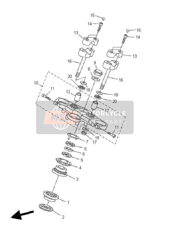 Yamaha FZ8-NA 2011 Steering for a 2011 Yamaha FZ8-NA