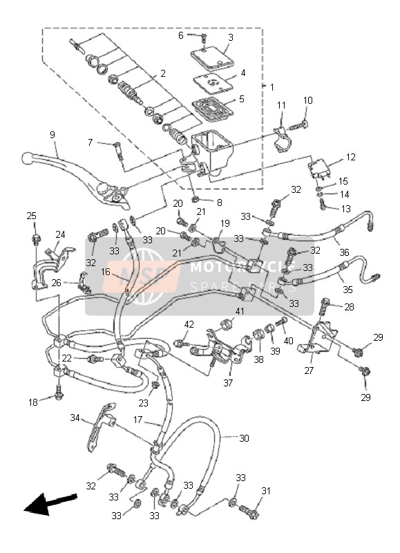 Yamaha FZ8-NA 2011 Front Master Cylinder for a 2011 Yamaha FZ8-NA