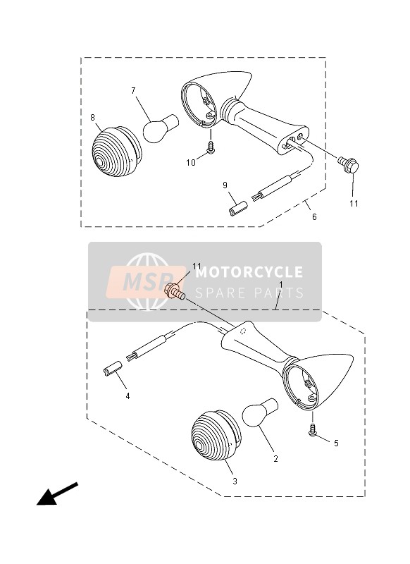 Yamaha XV1900A 2012 Lumière clignotante pour un 2012 Yamaha XV1900A