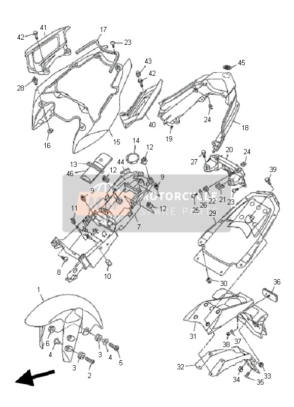 39P247850000, Moulure,  Selle, Yamaha, 3