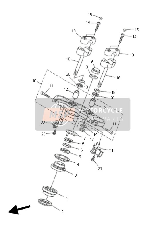 Yamaha FZ8-SA FAZER 2011 Timone per un 2011 Yamaha FZ8-SA FAZER