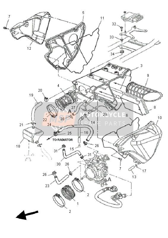 5VKE443E0000, Pipe Drain, Yamaha, 0