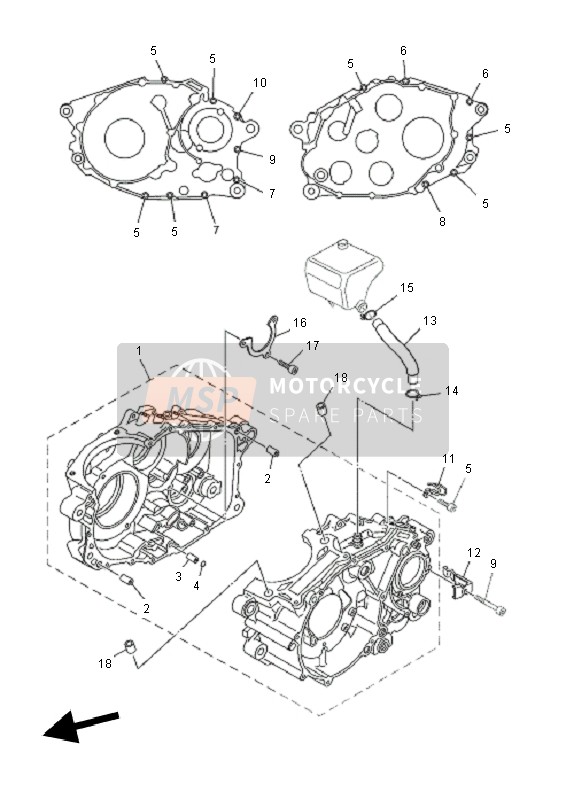 Yamaha MT03 2011 Caja Del Cigüeñal para un 2011 Yamaha MT03