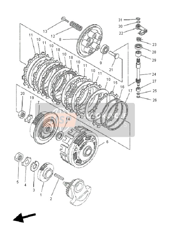 Yamaha MT03 2011 Embrayage pour un 2011 Yamaha MT03