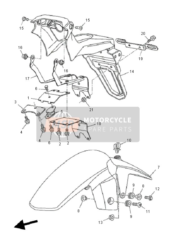 5YKF16480000, Collar, Yamaha, 2